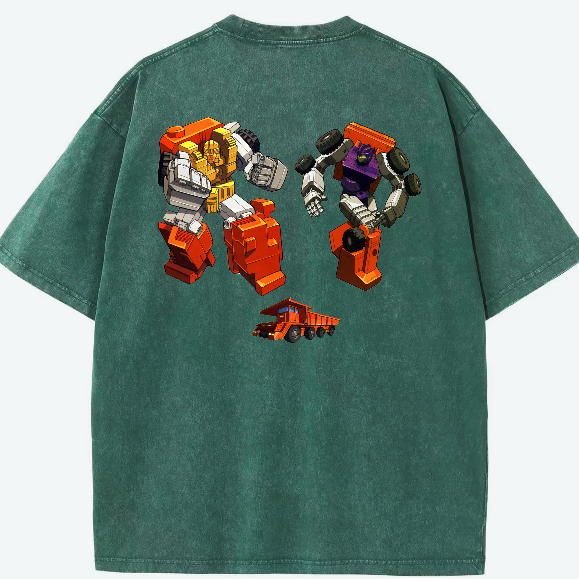 （画像用）  綿100% ヴィンテージ風 半袖Tシャツ（背面プリント）